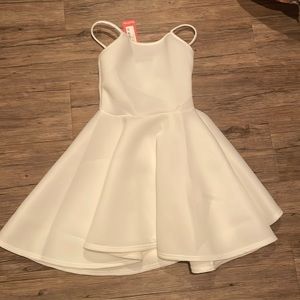 White skater dress